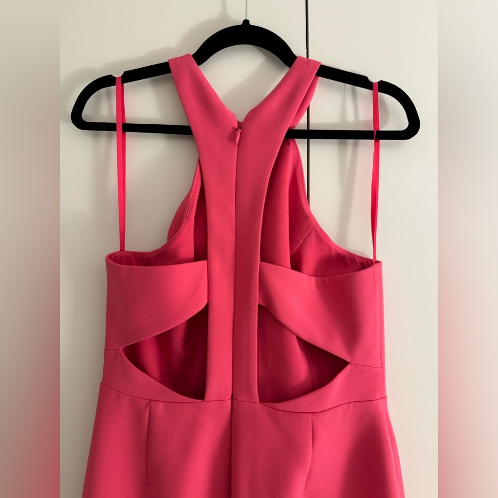 Hot Pink Cutout Halter Maxi Dress - Picture 5 of 5